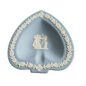 Wedgewood Jasperware Blue Spade Trinket Dish